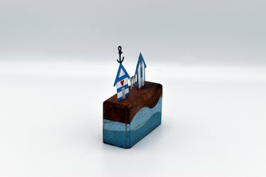 Wooden Beach Hut Scene