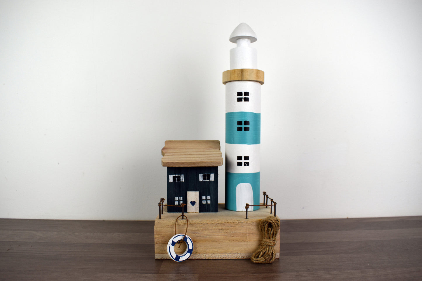 Painted Seaside Lighthouse Driftwood Look NOW REDUCED