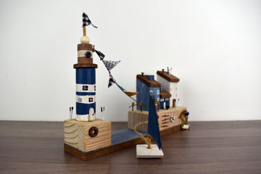 Wooden Lighthouse & Harbour Décor