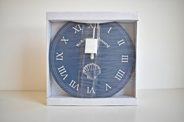 Blue Seashell Beach Clock