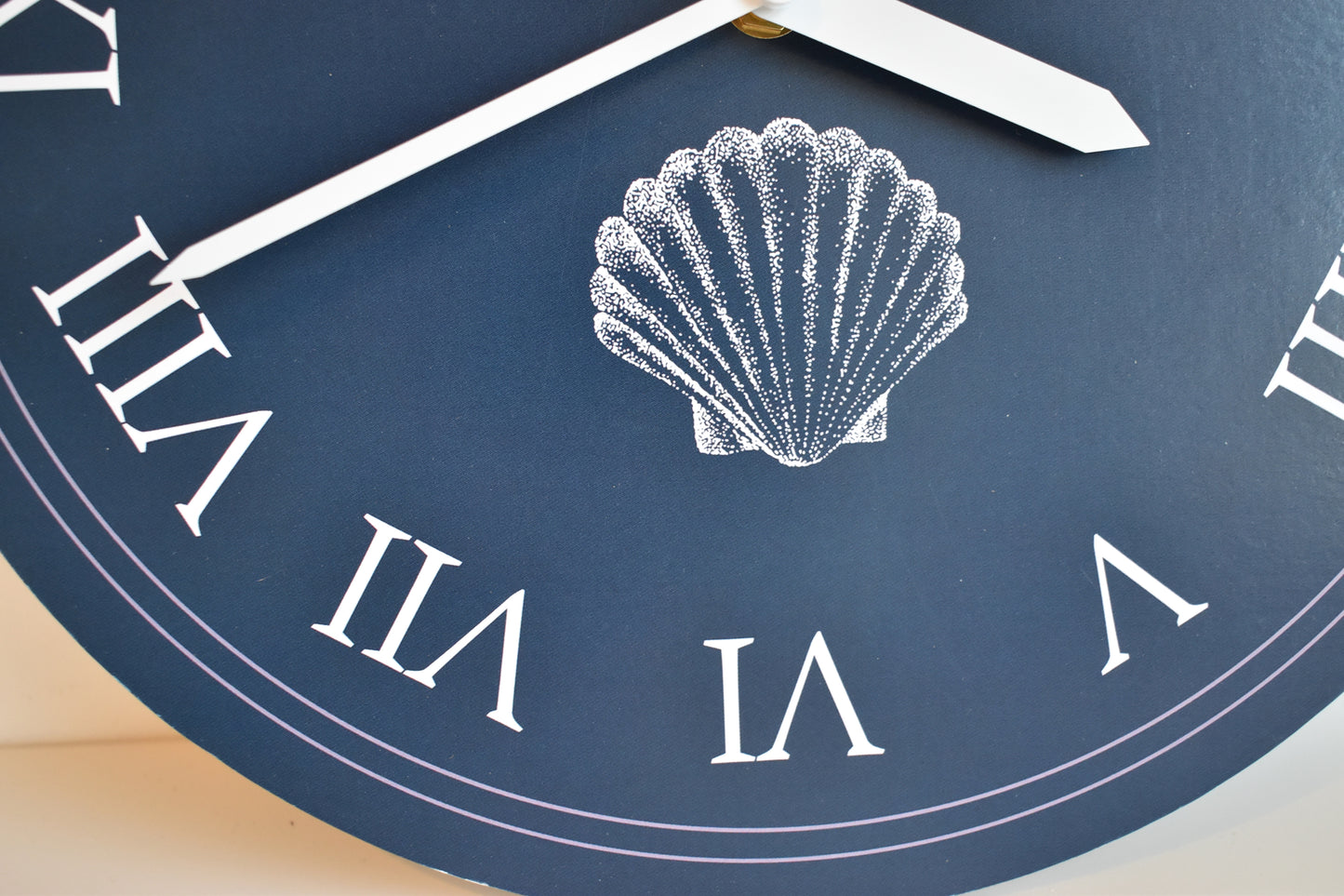 Blue Seashell Beach Clock