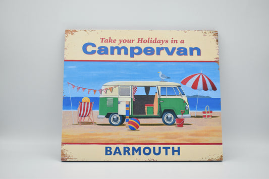 Campervan Holidays in Barmouth Wooden Sign