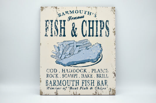 Barmouth Famous Fish & Chips Sign