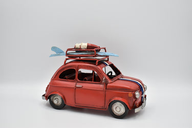 Retro Tin Model Car With Flip Top Photo Frame
