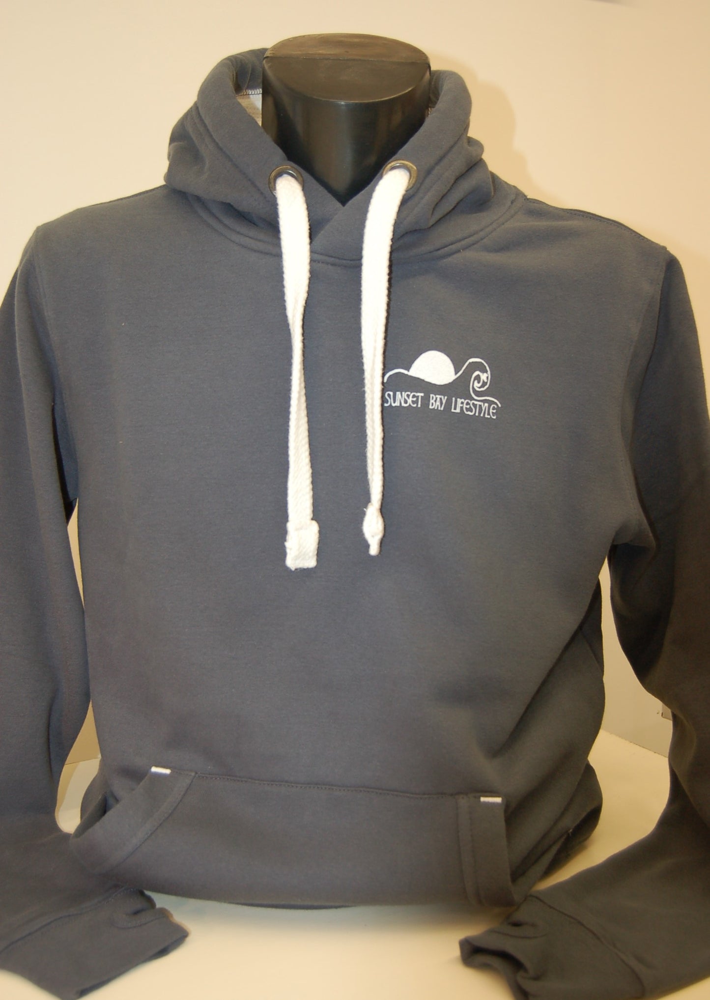 Barmouth Retro Surfer Print Unisex Adult Hoody in Charcoal Grey
