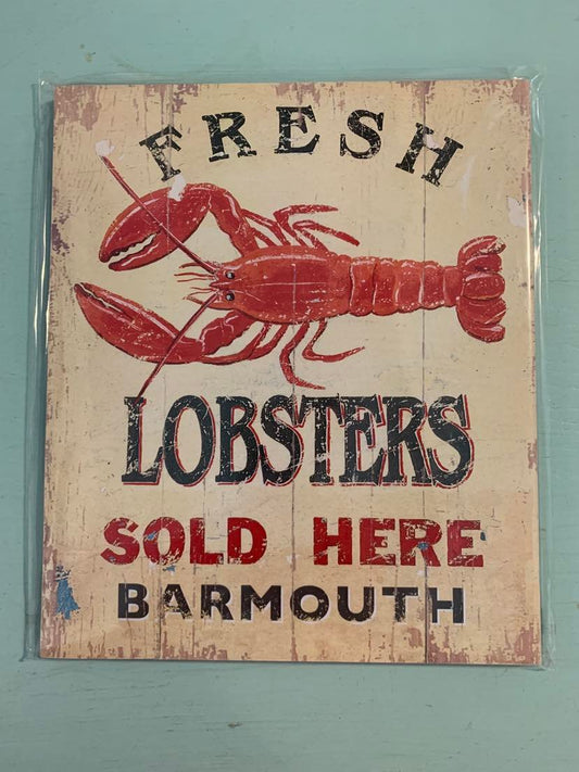 Barmouth Fresh Lobster Sign