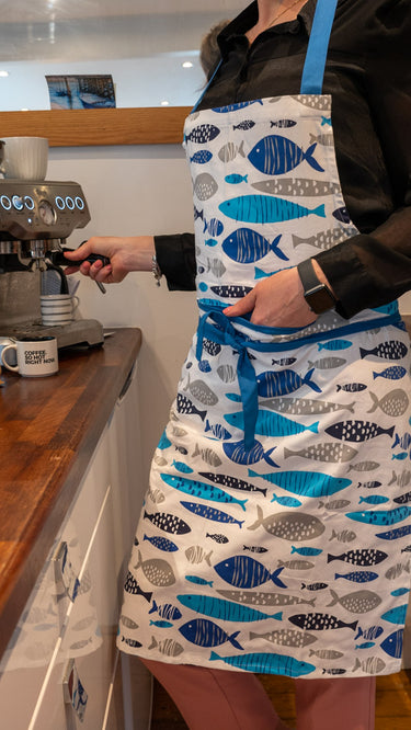Apron "Blue Fish Shoal"