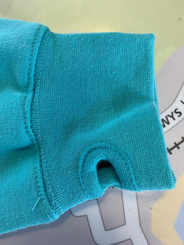 Unisex Blue Hoody "Surf Barmouth, Purple Palms"