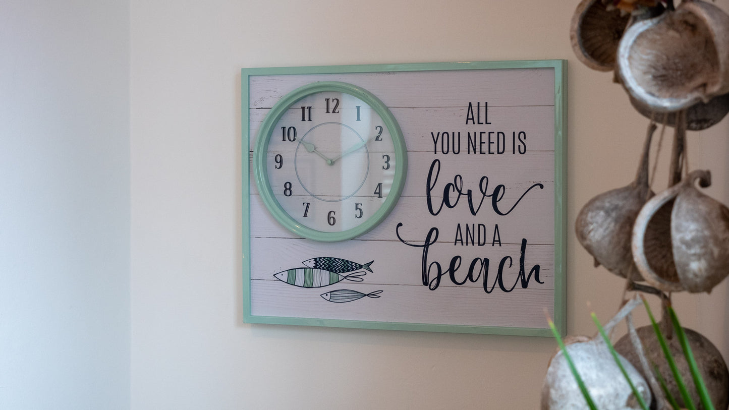 Love The Beach Nautical Clock