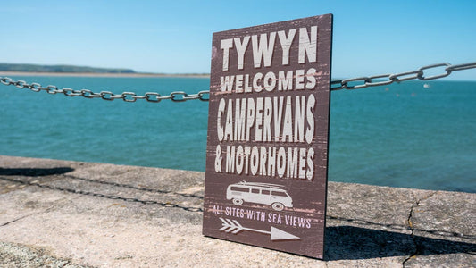 Tywyn Campervans & Motorhomes Wooden Sign