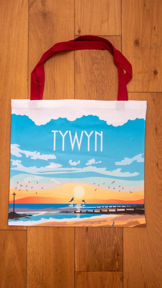 Tywyn Sunset Tote Bag