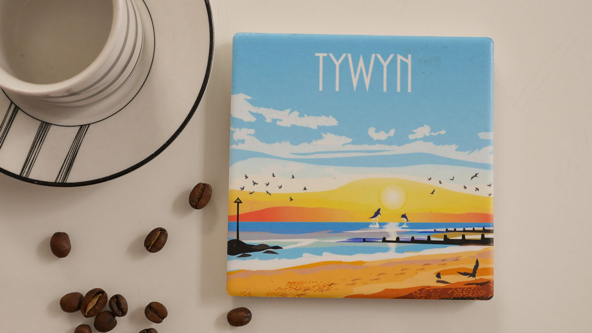 Tywyn Ceramic Drinks Coaster